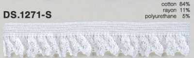 DS1271-S Frill Lace Elastic Torsion Lace, 17mm Wide