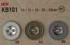 KB101 Vintage-style Metal Buttons With A Border.