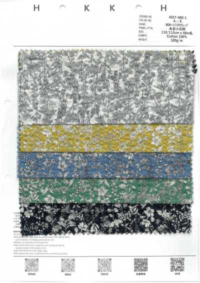 4027-680-1 80 Lawn Miracle Wave Thread-Pattern Small Floral