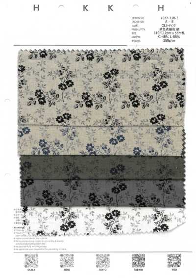 7027-710-7 CL Sheeting Single-Color Dotted Flower