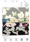 7027-810-1 CR Satin Floral Pattern With Stripes