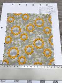 4027-848-1 Cotton Lawn Embroidery Pom-pom Flower Lace[Textile / Fabric] HOKKOH Additional Images