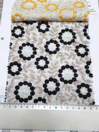 4027-848-1 Cotton Lawn Embroidery Pom-pom Flower Lace[Textile / Fabric] HOKKOH Additional Images