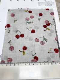 7027-616-2 60 Lawn 9088 Embroidered Cherries[Textile / Fabric] HOKKOH Additional Images