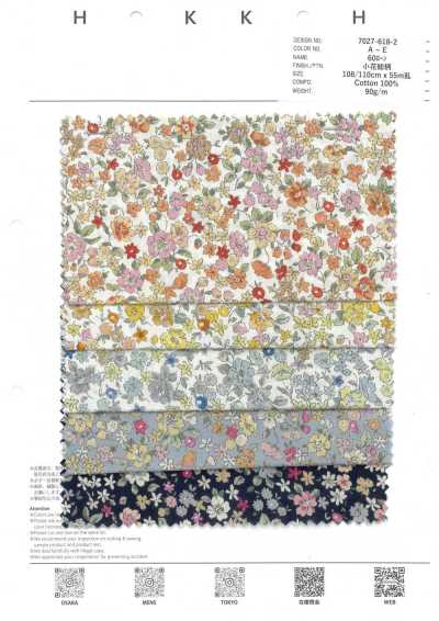 7027-618-2 60 Lawn 9088 Small Floral All-over Pattern