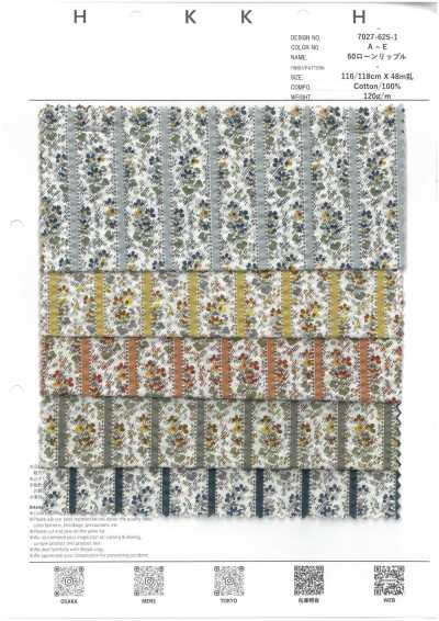7027-625-1 60 Lawn Ripple Sarasa Stripe