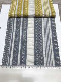 7027-635-2 80 Lawn Salt Shrink Stripe Lace[Textile / Fabric] HOKKOH Sub Photo