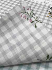 7027-640-3 80 Lawn Gingham + Flowers[Textile / Fabric] HOKKOH Sub Photo