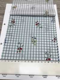 7027-640-3 80 Lawn Gingham + Flowers[Textile / Fabric] HOKKOH Sub Photo