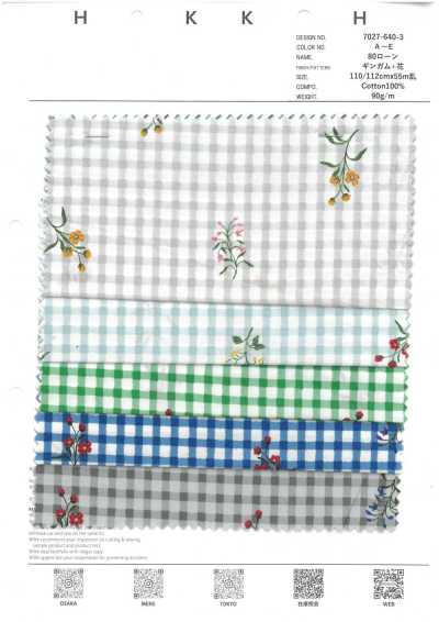 7027-640-3 80 Lawn Gingham + Flower