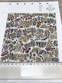 4027-660-1 60 Lawn Curve Horizontal Stripes Small Flowers[Textile / Fabric] HOKKOH Sub Photo
