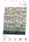 4027-660-1 60 Lawn Curved Horizontal Stripes Small Flowers