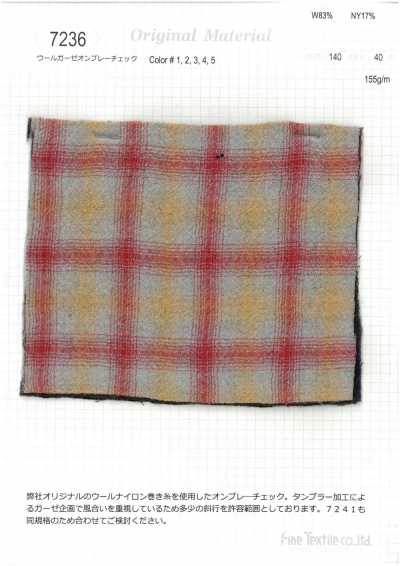 Wool Gauze Ombre Check