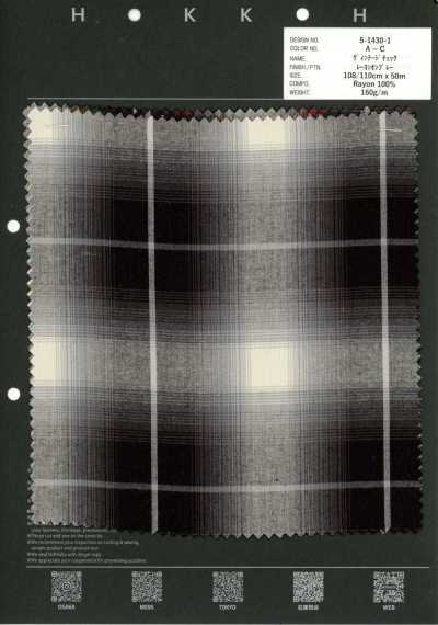 5-1430-1 Vintage Check Rayon Ombre