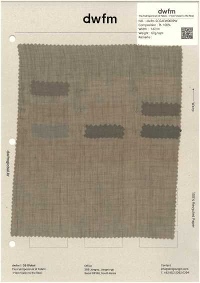 DWFM-SCGAEW0009W Polyester Airy Cloth