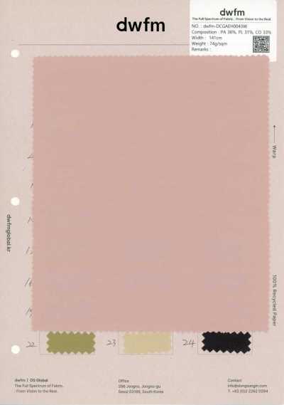 DWFM-DCGAEH0043W Enzyme Wash Cotton Nylon Voile