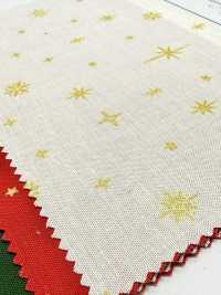 AP65802 Merry Christmas GOLD Print Loomstate (Roll)[Textile / Fabric] COSMO TEXTILE Additional Images