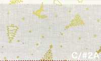 AP65802 Merry Christmas GOLD Print Loomstate (Roll)[Textile / Fabric] COSMO TEXTILE Additional Images