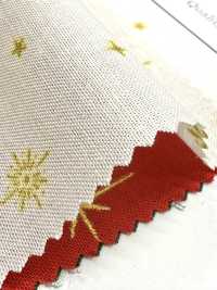 AP65802 Merry Christmas GOLD Print Loomstate (Roll)[Textile / Fabric] COSMO TEXTILE Additional Images