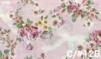 RU2530 RURU BOUQUET Rose Wreath Print Loomstate (Roll)[Textile / Fabric] COSMO TEXTILE Additional Images