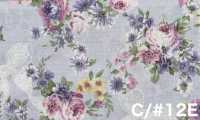 RU2530 RURU BOUQUET Rose Wreath Print Loomstate (Roll)[Textile / Fabric] COSMO TEXTILE Additional Images