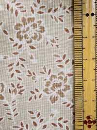 RU2530 RURU BOUQUET Rose Wreath Print Loomstate (Roll)[Textile / Fabric] COSMO TEXTILE Additional Images