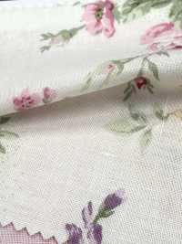RU2530 RURU BOUQUET Rose Wreath Print Loomstate (Roll)[Textile / Fabric] COSMO TEXTILE Additional Images