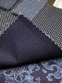 5-WABASH-DRL Indigo Discharge Print Polka Dot/Bandana/Spotted Check/Flying Diamond[Textile / Fabric] HOKKOH Additional Images