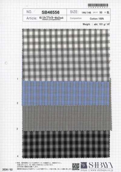 SB46556 60/1 Typewriter Cloth MiniCheck