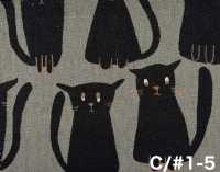 850615 Cotton Linen Canvas Stray Cat Friends[Textile / Fabric] VANCET Additional Images