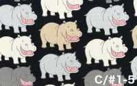 850620 Broadcloth Happy Hippo[Textile / Fabric] VANCET Additional Images