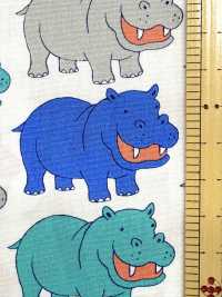 850620 Broadcloth Happy Hippo[Textile / Fabric] VANCET Additional Images