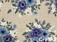 850627 Cotton Linen Canvas Anemone[Textile / Fabric] VANCET Additional Images