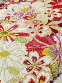 850629 Lawn Flower And Gold Japanese Pattern, Flower, Butterfly, Wind, Moon[Textile / Fabric] VANCET Additional Images