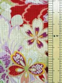 850629 Lawn Flower And Gold Japanese Pattern, Flower, Butterfly, Wind, Moon[Textile / Fabric] VANCET Additional Images