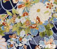 850629 Lawn Flower And Gold Japanese Pattern, Flower, Butterfly, Wind, Moon[Textile / Fabric] VANCET Additional Images