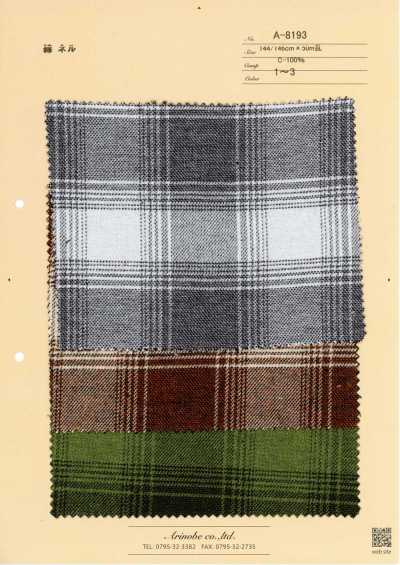 A-8193 Cotton Flannel Classic Overcheck