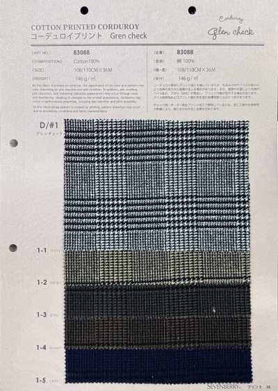 83088 21-wale Corduroy Glen Check