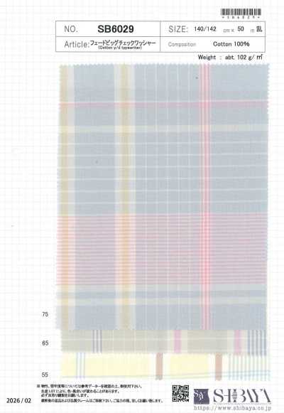 SB6029 Fade Big Check Washer Finish