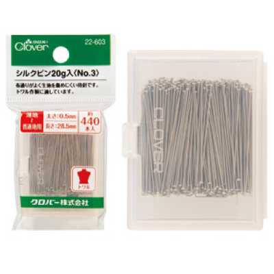 22603 Silk Pins, 20 G, No. 3