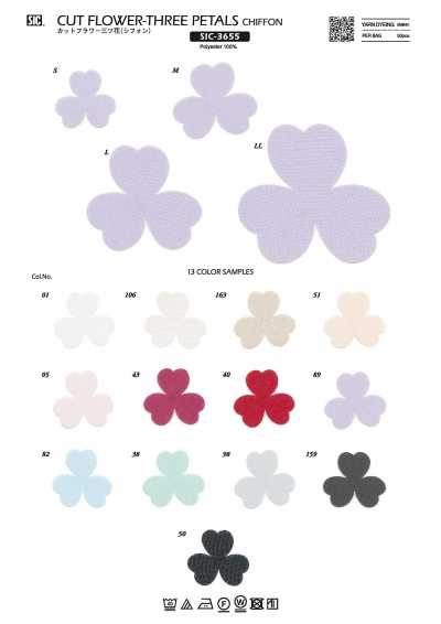 SIC-3655 Cut Flower Triple Flower (Chiffon)
