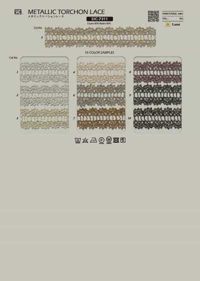 SIC-7311 Metallic Torchon Lace/20 Mm