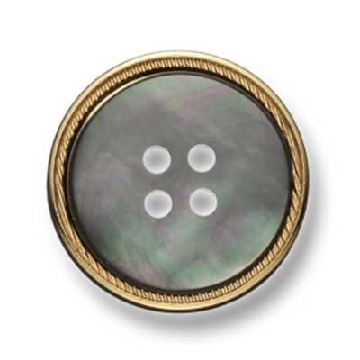 129 Metal Button For Suits And Jackets Shell & Brass Gold