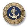 221 Japanese-made Metal Button For Suits And Jackets, Gold/navy Blue