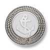 223 Made In Japan Metal Button For Suits And Jackets Silver/White