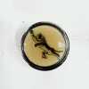 300 Made In Japan Metal Button For Suits And Jackets, Tiger Pattern, Yellow Gold