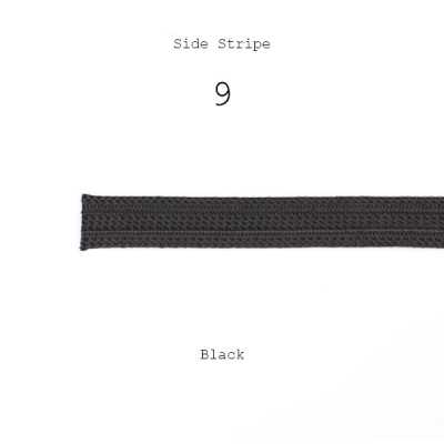 9 Side Stripe Tape, 100% Rayon, Side Stripe Edging, 15 Mm Width, Black