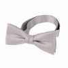 BF-501 Premium Material Silk-Faced Bow Tie Silver