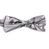 BF-GEO-GR Silk Print Butterfly Tie Geometry Gray