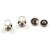 CB-3 Stud Button, Mother Of Pearl Shell , Gold And Silver, Round